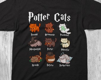 Potter Cats T Shirt - Etsy UK