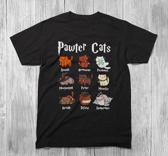 Harry Pawter Cute Cats Potter Cats T-Shirt Harry Pawter Cute Cats Potter Cats T-Shirt