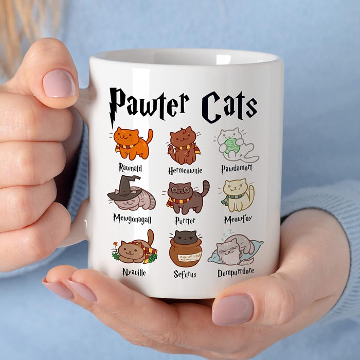 Pawter Cats Mug, A Purrfect Gift for Pawter Fans, Cat, Wizard and Animal Lovers