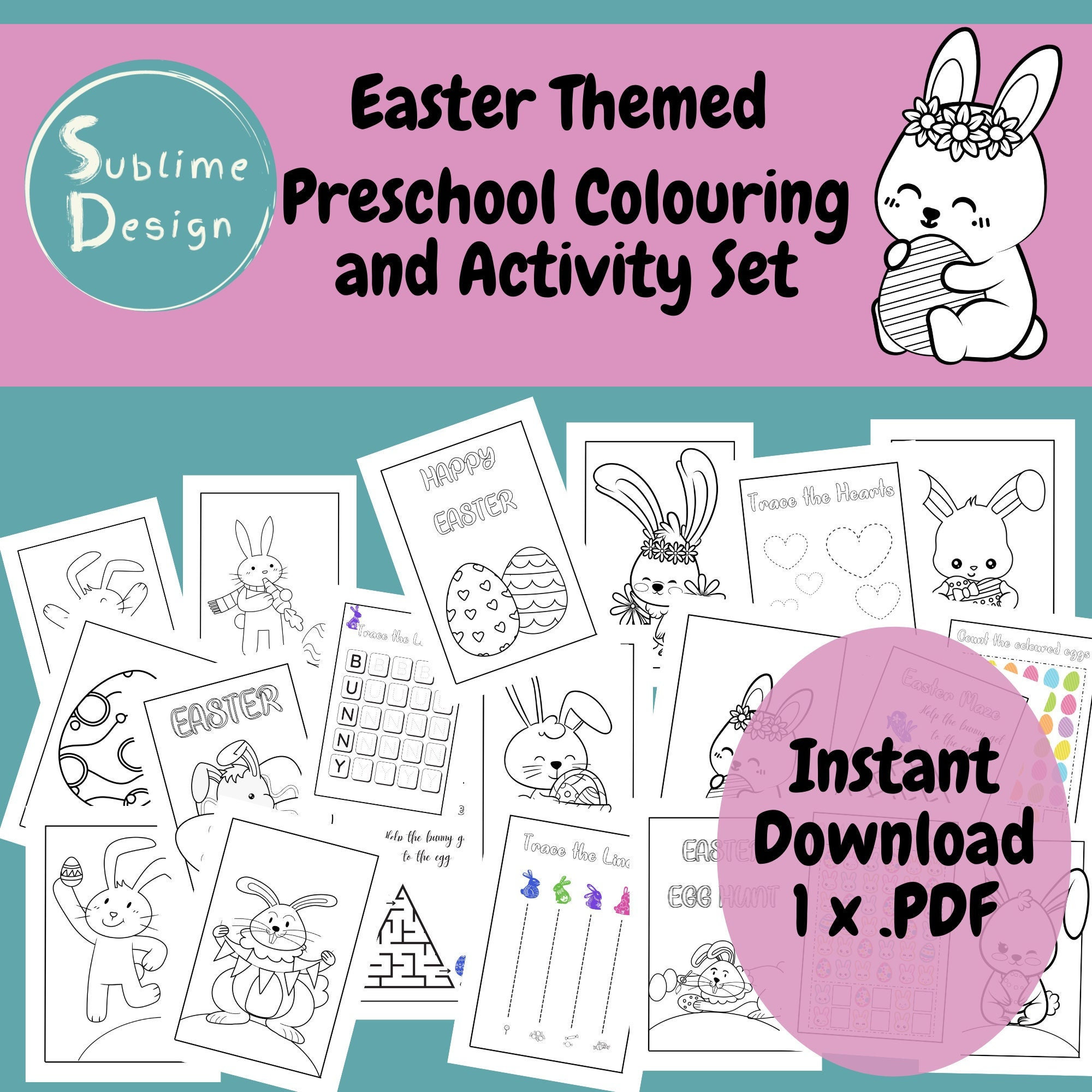 printable easter worksheets for kids easter printable easter etsy australia