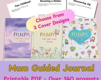 Mum Memory Book | Guided Journal for Mum | Mum Keepsake Gift | Life Story Journal | Gift for Mum Birthday | Mother's Day Gift UK | Heirloom