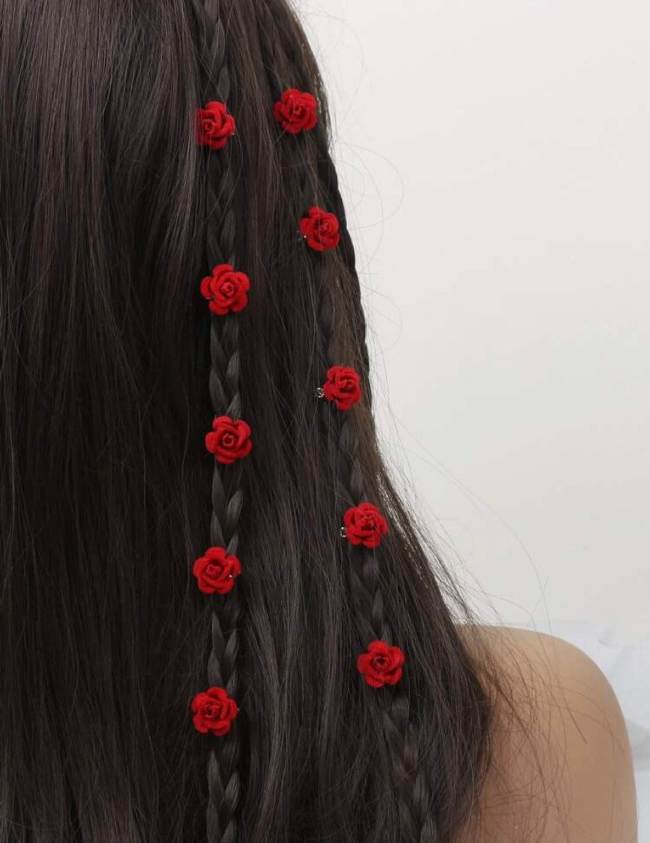 10pcs Flower Charm Hair Ring  Hair styles, Hair charms, Hair rings