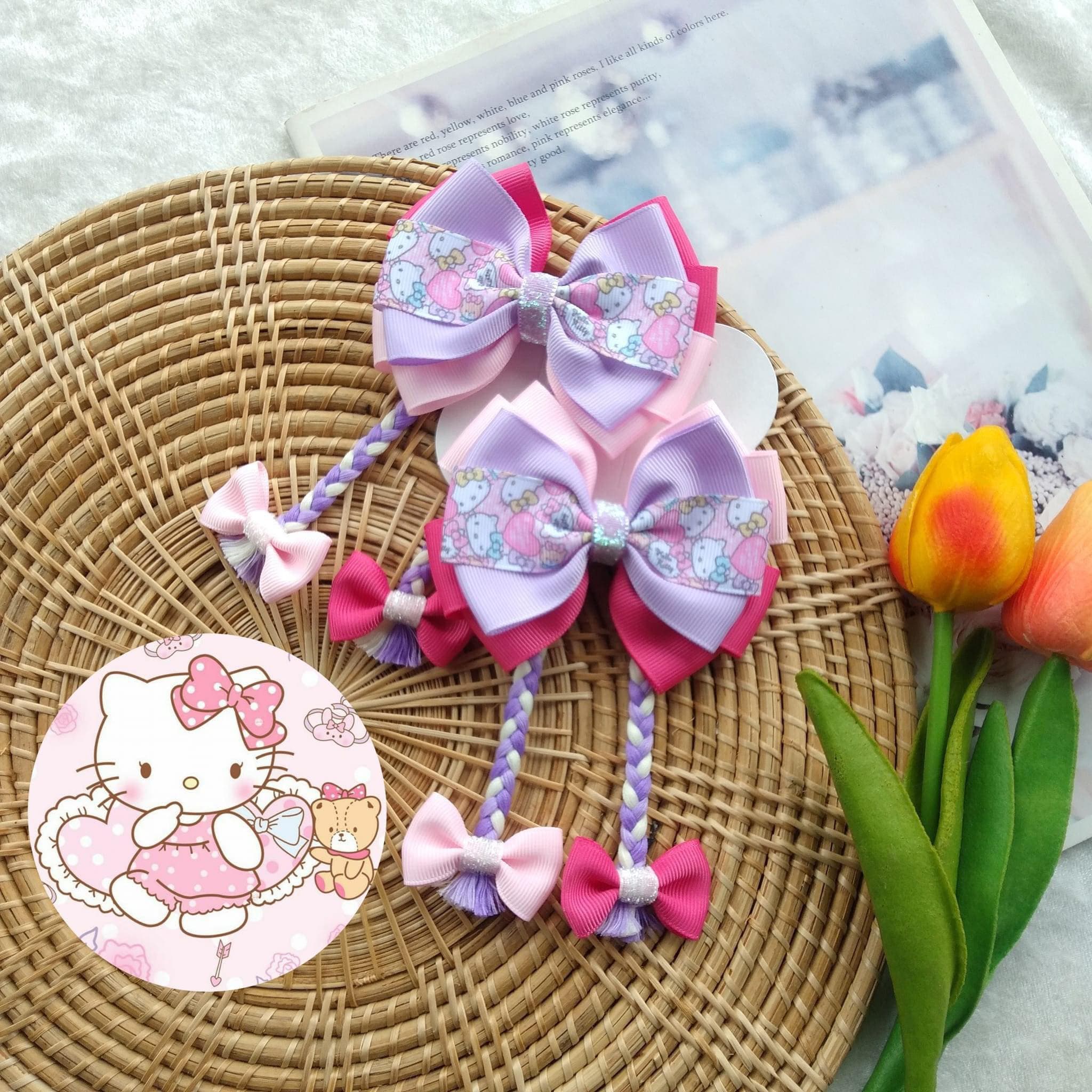 Sanrio Hair Bow | Kitty Hair Bow | 4.5 Inches Hair Bow 