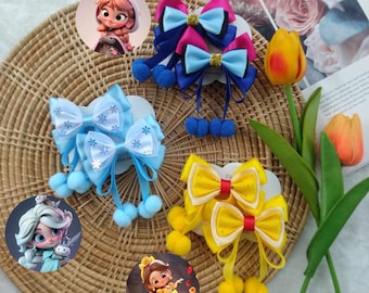Disney Princess hair bow | Girl hair clip | Princess bow | Toddler bow | Disney Princess inspired hair bow | 3” bow | 3inch bow