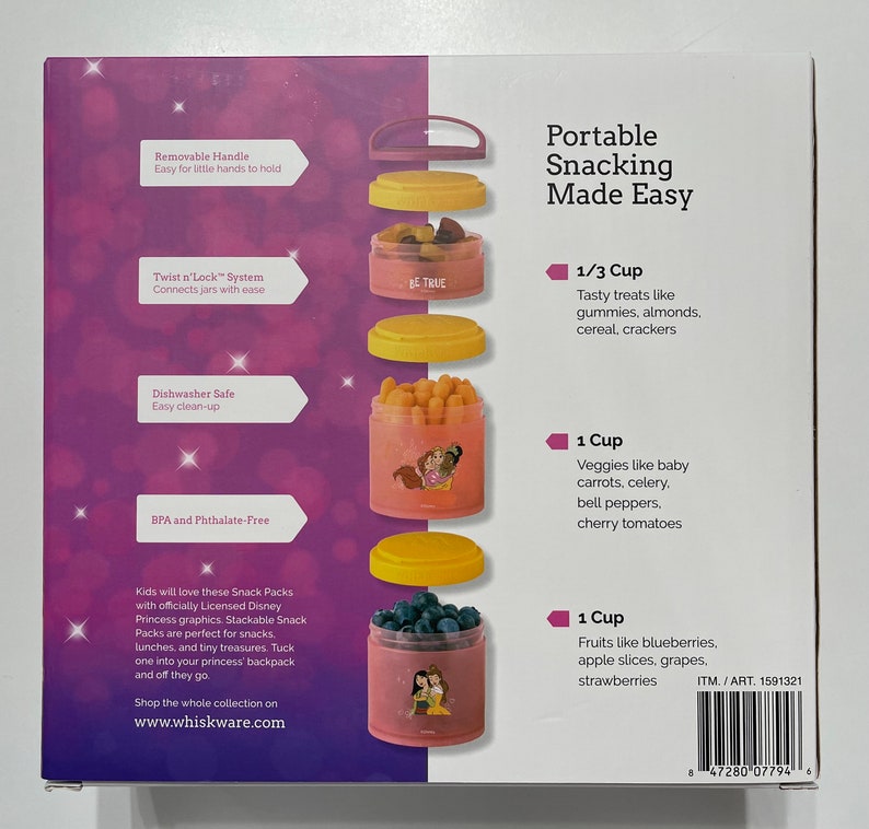 Disney Princess Snack Container Star Wars Snack Container Whiskware