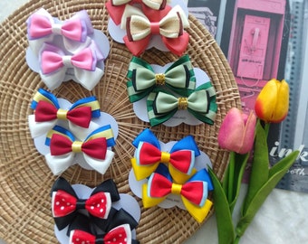 Disney Princess hair bow | Girl hair clip | Princess bow | Toddler bow | Disney Princess inspired hair bow | 3” bow | 3inch bow