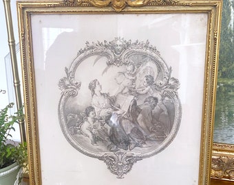 Stunning French Framed Etching