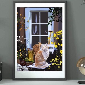 Pet Portrait, Photo Sketch, Personalized Gifts, Landscape, Cat Portrait, Mother&#39;s Day Gift, Illustration