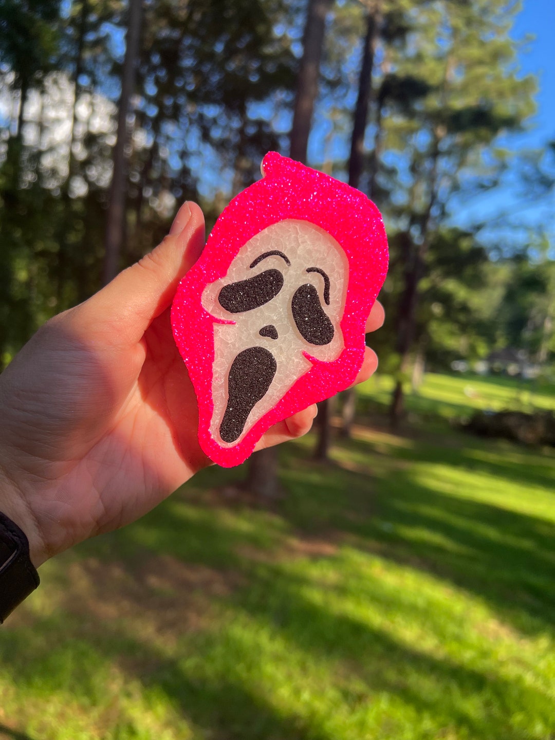 Custom Car Fresheners, Car Freshies, Ghost Face Car Freshie, Halloween