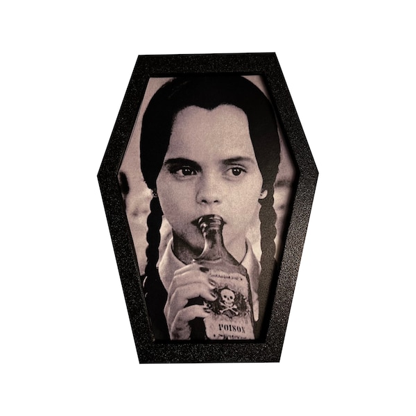 Wednesday Addams | Coffin Framed Art | 3D Printed