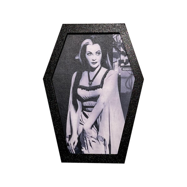 Lily Munster | Coffin Framed Art | 3D Printed