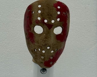 Lámpara de noche de Jason Voorhees / Viernes 13 / Impresa en 3D / Máscara / Pintada a mano
