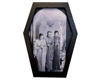 Novias de Drácula / Arte enmarcado de ataúd / Impresión 3D