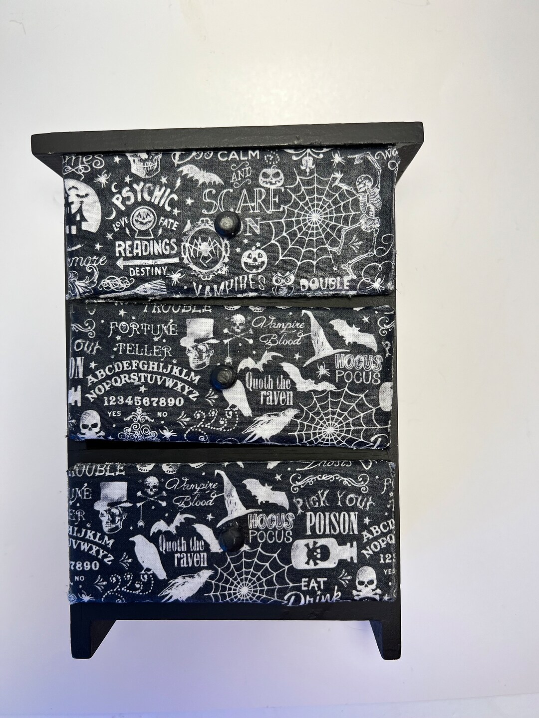 Cute 3 Drawer Black Decorative Box Etsy