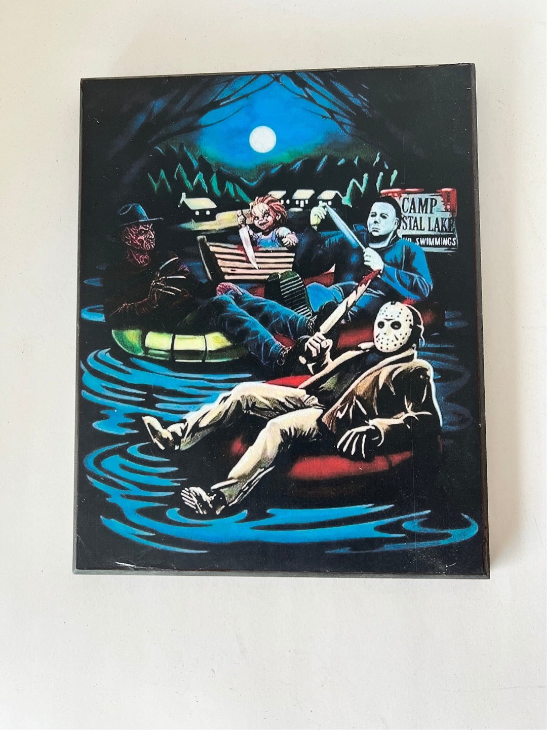 Tubing Down the River Slashers Plaque Etsy