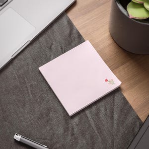 Soft Pink Floral Post-it Notes: 7-Size Variety, 50-Sheet Pads