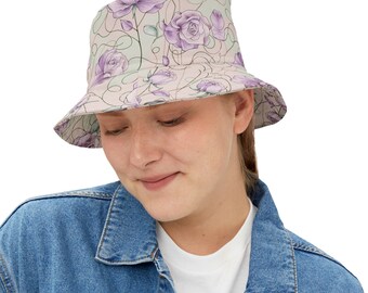 Vintage Floral Tapestry Bucket Hat, Rose Jacquard  display picture 1