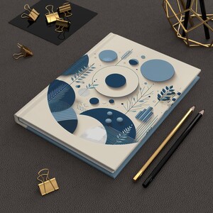 Modern Art Hardcover-Notizbuch: Abstraktes Design, 150 linierte Seiten