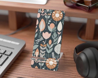 Nature Mobile Stand | Botanical Desk Decor, Travel Accessory, Smartphone Holder