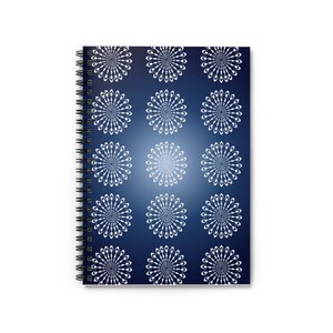 Geometric pattern blue Spiral Notebook - Ruled Line
