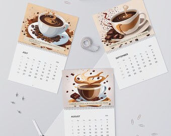 Calendrier 2026 Coffee Lovers – Citations originales sur le café, décoration murale