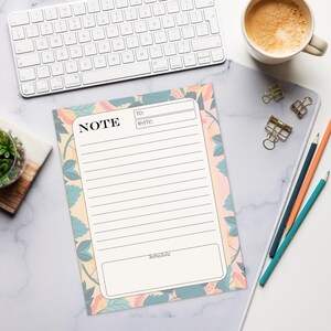 Foliage Daily Planner Notepad - 8.5" x 11" to Unleash Your Creative Genius Daily