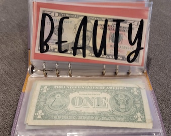 Customizable A6 Vinyl Clear Zipper Cash Envelope