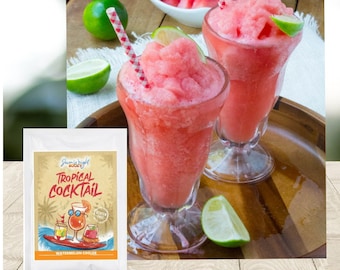 Watermelon Limeade Drink Mix - Mix with Lemon Lime Soda.  Can add vodka or rum. Delicious alcohol related boozy gift for summer. Makes 6-8