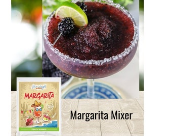 Blackberry Margarita Drink Mix for Cocktail Drinks-Makes a blender full. This kit is a great gift idea for mom, friends, baskets & home gift