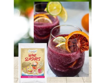 Fruity Sangria Wine Slushie Cocktail Drink Mix - Unique Signature Drink, Weddings and Wine Lover Gifts.  Makes 6 to 8 cocktail or mocktails