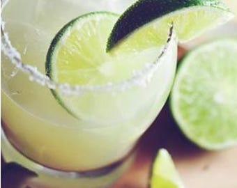 Classic Lime Margarita Signature Cocktail Drink Mix - Makes a blender full.  Just add tequila and Ice.