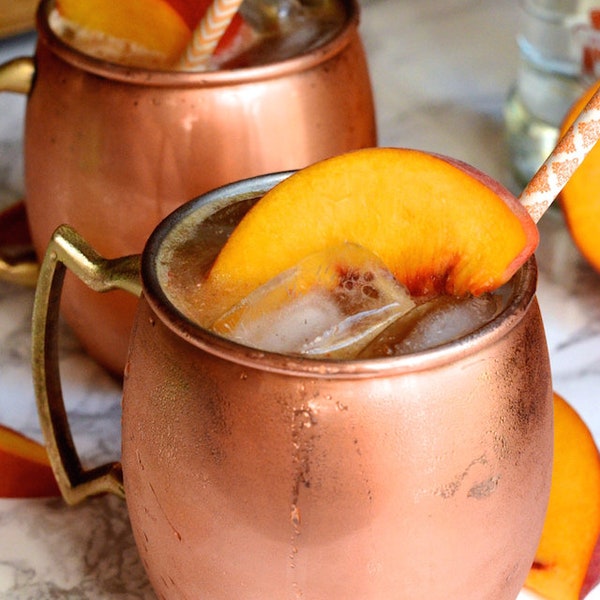 Ginger Peach Moscow Mule Drink Mix - Make as a cocktail for Girls Night Out. -Makes 6 to 8 drinks- Perfect boozy gift or adult party favors.