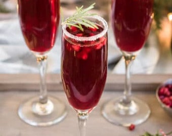 Blitzen's Bellini Pomegranate Cocktail Drink Mixer - Say Merry Christmas with Unique Stocking Stuffers or send in a Christmas Care Package.