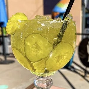 A funny package of pickle margarita drink mix.  Add pickle juice and tequila and blend or serve on the rocks.  Great for tequila lovers as well.  Sweet yet Salty... you will love it!