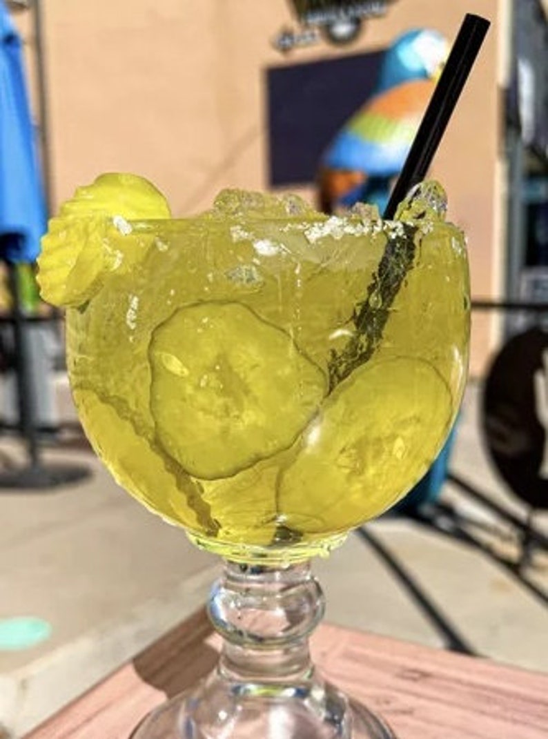 A funny package of pickle margarita drink mix.  Add pickle juice and tequila and blend or serve on the rocks.  Great for tequila lovers as well.  Sweet yet Salty... you will love it!
