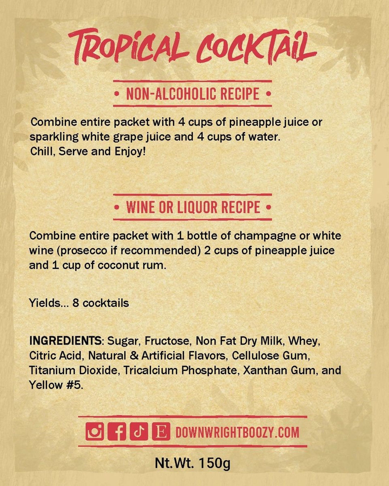 Hawaiian Mimosa Cocktail Mixer Make With Pineapple Juice, and Wine or