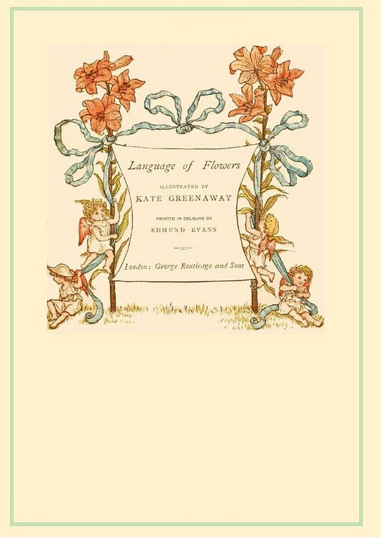 Language of Flowers Illustrated by Kate Greenaway Beautyful & RARE