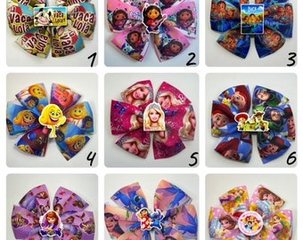 Hair Bows with different designs.