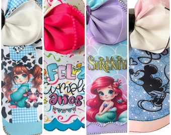 Coquette hair bows (Cow girl, Feliz cumpleaños, Minnie and Mickey, La Sirenita, Bely y Beto, Snoopy, Autism)