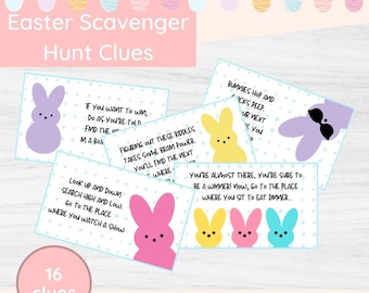 Easter Scavenger Hunt Clues, Easter Egg Hunt, Easter Hunt for kids, Indoor Easter Scavenger Hunt