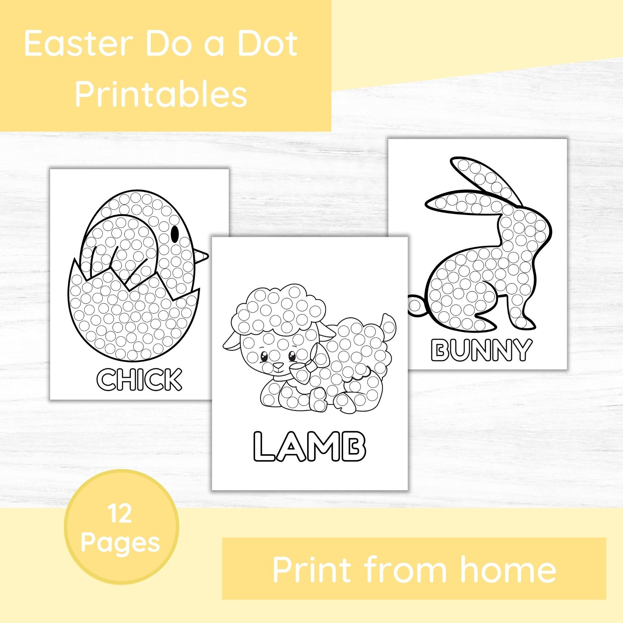 Do A Dot Easter Printable, Easter Printable, Easter Worksheet, Do A Dot ...