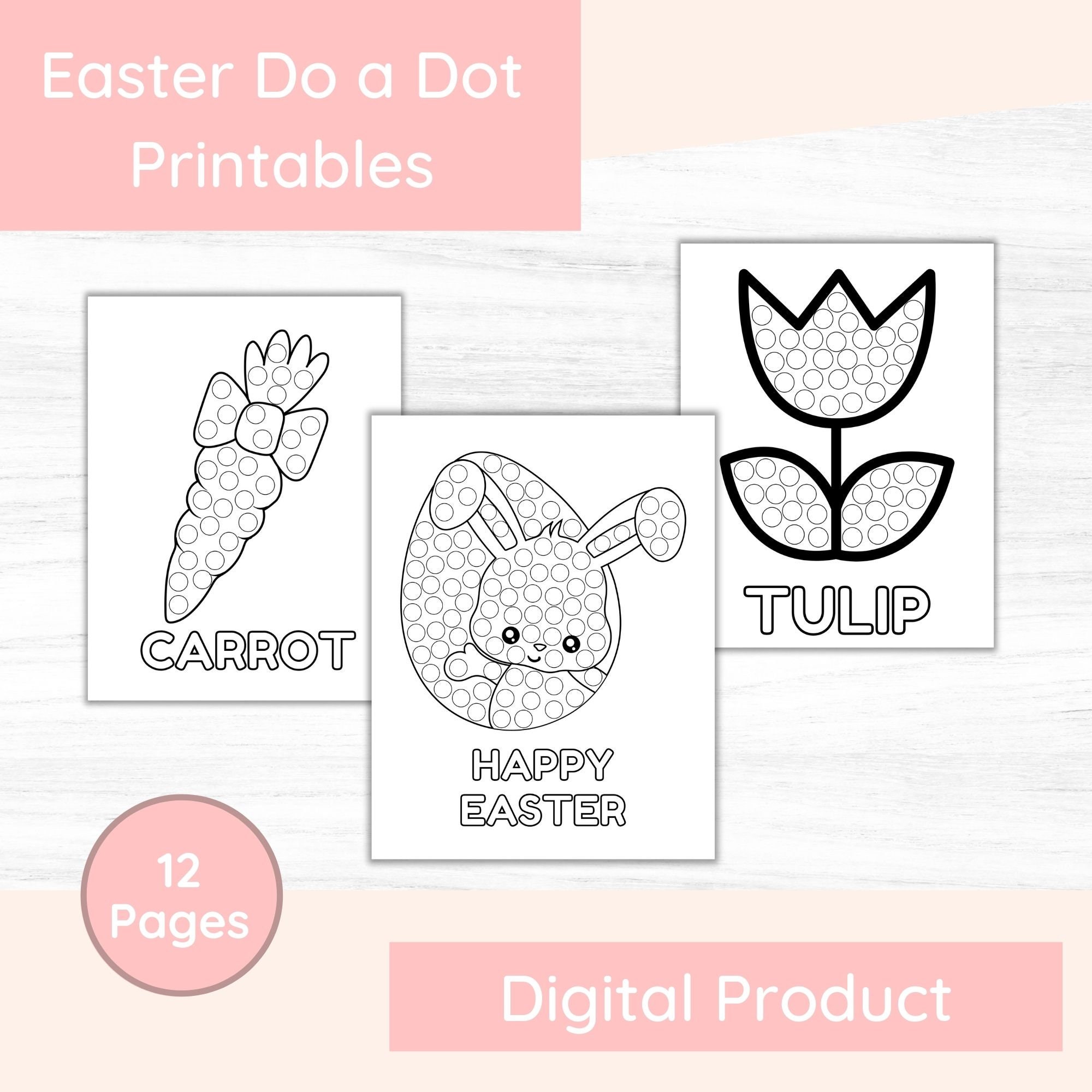 Do A Dot Easter Printable, Easter Printable, Easter Worksheet, Do A Dot ...