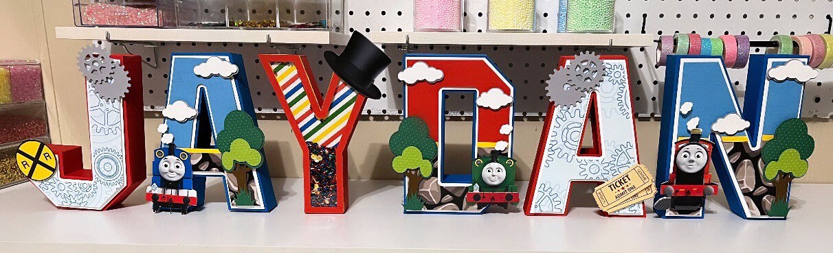 Thomas the Train 3D Letters: Custom Cardstock Party Decor - Etsy