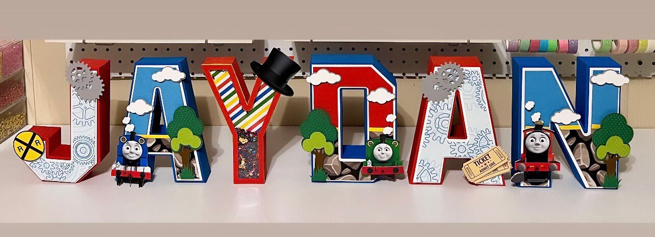 Thomas the Train 3D Letters: Custom Cardstock Party Decor - Etsy