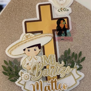 Baptism cake topper|Charro cake topper|Topper para bautizo|Topper de charro