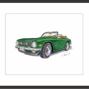 Triumph TR6 1975 Verde - Impresión digital