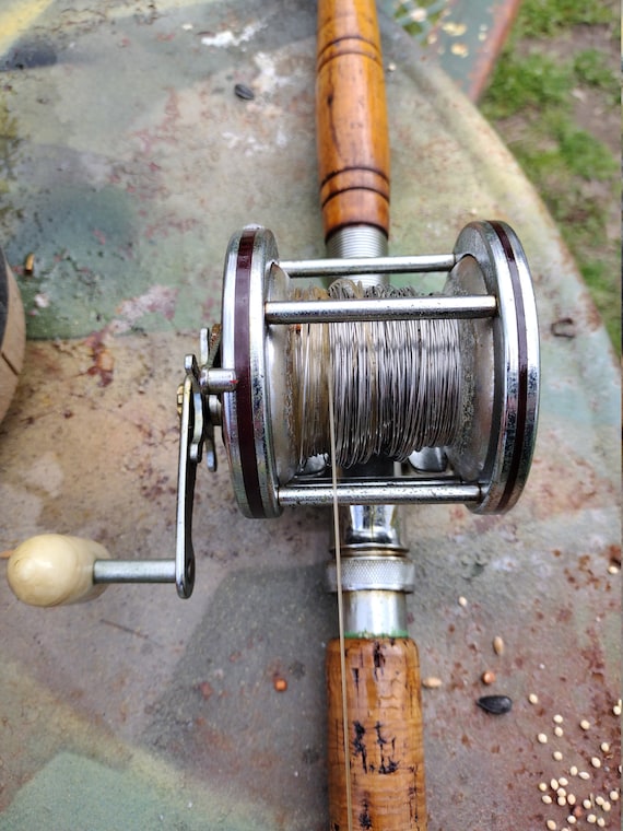 Vintage Heavy Duty Fishing Rod and Real -  UK