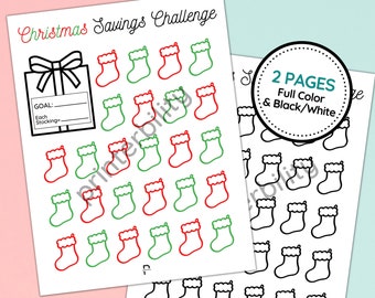 Simple Christmas Savings Challenge! Print at home and save!