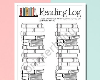 Printable Reading Log - Instant Download! Track your reading!