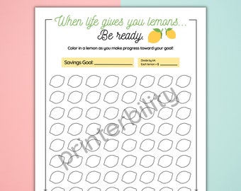 When Life Gives You Lemons - Printable Savings Tracker